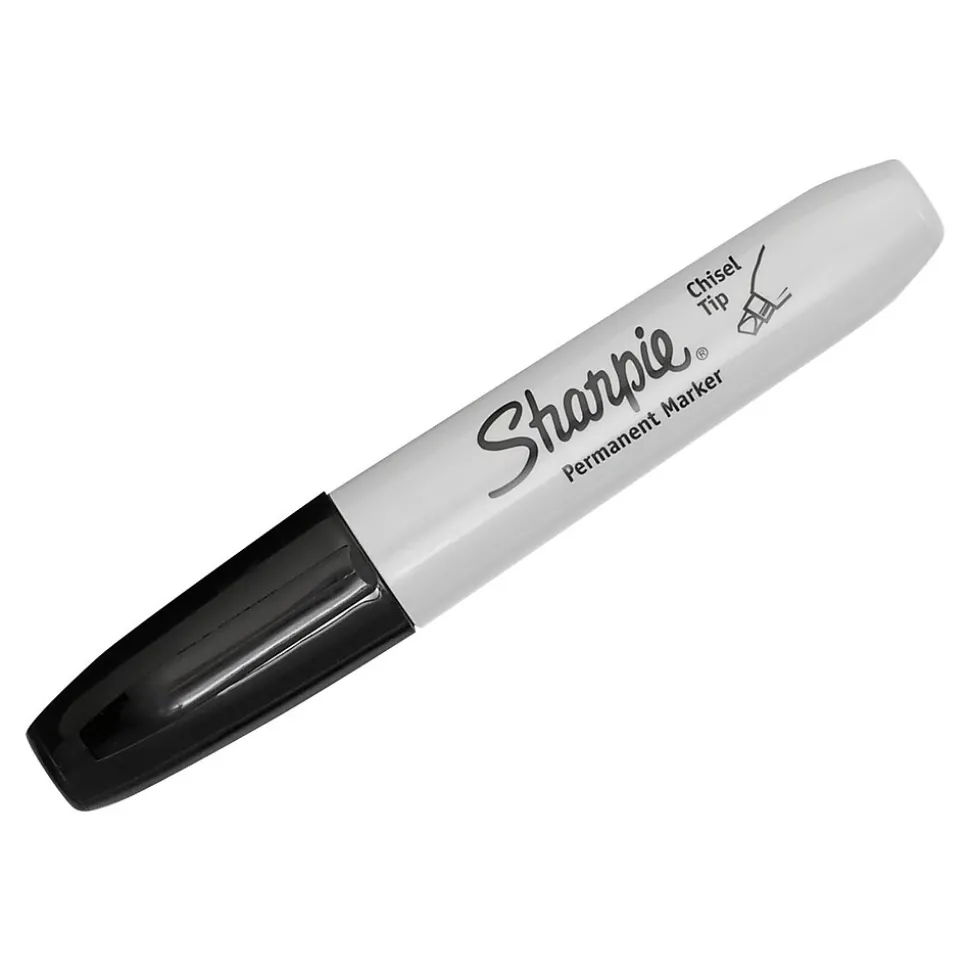 Sharpie Permanent Markers, Chisel Tip, Black, 36/Pack (2083007)