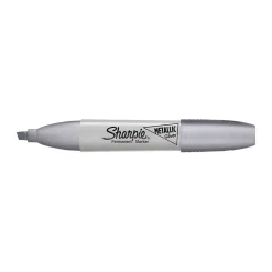 Sharpie Permanent Markers, Chisel Tip, Silver Metallic, 12/Pack (2089638)