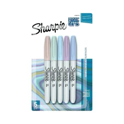 Sharpie Permanent Markers, Fine Tip, Mystic Gem Assorted Inks, 5/Pack (2136773)