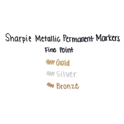 Sharpie Permanent Markers, Fine Tip, Assorted Metallic, 36/Pack (2003900)