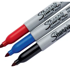 Sharpie Permanent Markers, Fine Tip, Assorted Inks, 3/Pack (30173)