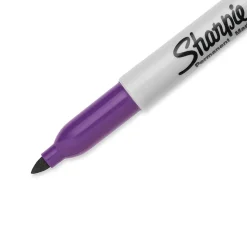 Sharpie Permanent Markers, Fine Tip, Purple, 12/Pack (30008)