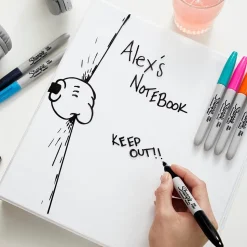 Sharpie Permanent Markers, Fine Tip, Purple, 12/Pack (30008)