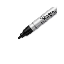 Sharpie Permanent Markers, Bullet Tip, Black, 12/Pack (1794229)