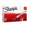 Sharpie Permanent Markers, Twin Tip, Red, 12/Pack (32002)