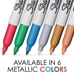 Sharpie Permanent Markers, Fine Tip, Assorted Metallic, 3/Pack (1823815)