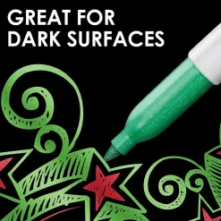 Sharpie Permanent Markers, Fine Tip, Assorted Metallic, 3/Pack (1823815)