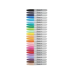Sharpie Permanent Markers, Fine Tip, Assorted, 24/Pack (75846)