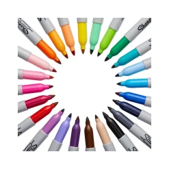 Sharpie Permanent Markers, Fine Tip, Assorted, 24/Pack (75846)