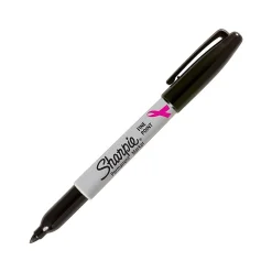 Sharpie Pink Ribbon Permanent Markers, Fine Tip, Black, 36/Pack (1801745)