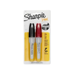 Sharpie® Professional Permanent Markers, Chisel Tip, Assorted Colors, 2/Pack (34822PP)
