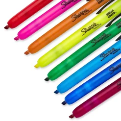 Sharpie Retractable Highlighter, Chisel Tip, Assorted, 8/Pack (28101)
