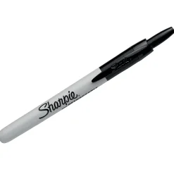 Sharpie Retractable Permanent Markers, Fine Tip, Black, 2/Pack (32724)