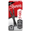 Sharpie S-Gel Retractable Gel Pens, 0.38 mm, Ultra Fine Point, Black Ink, Dozen (2140521)