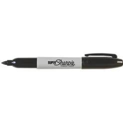 Sharpie Super Permanent Markers, Fine Tip, Black, 6/Pack (33666)
