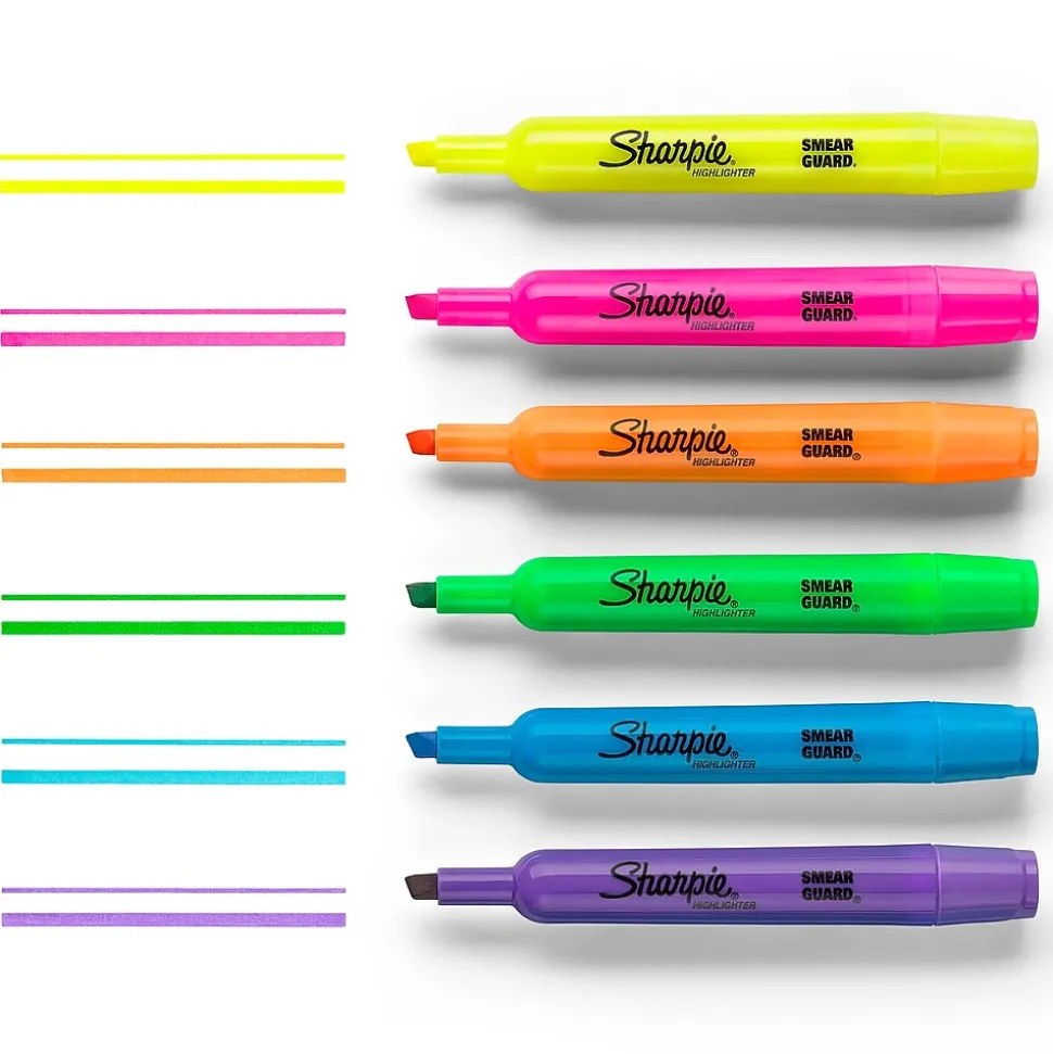 Sharpie Tank Highlighter, Chisel Tip, Assorted, Dozen (25145)