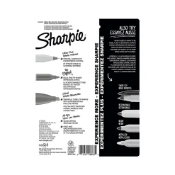 Sharpie Variety Pack Permanent Markers, Assorted Tips, Black, 6/Pack (2135318)