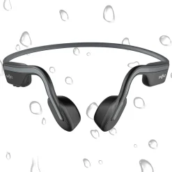 Shokz OpenMove Bone-Conduction Open-Ear Lifestyle Headphones with Microphones, Gray (S661-ST-GY-US)