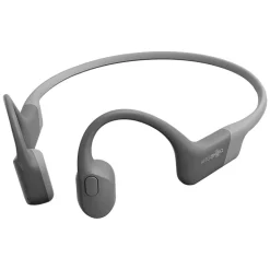 Shokz OpenRun Bone-Conduction Open-Ear Sport Headphones with Microphones, Gray (S803-ST-GY-US)