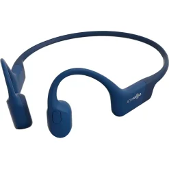 Shokz OpenRun Bone-Conduction Open-Ear Sport Headphones with Microphones,Blue (S803-ST-BL-US)