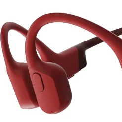 Shokz OpenRun Bone-Conduction Open-Ear Sport Headphones with Microphones, Red (S803-ST-RD-US)