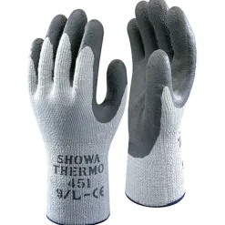 Showa Best Palm Coated Work Gloves, Gray, 12/Pair