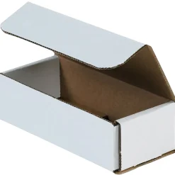 SI Products Corrugated Mailers,7" x 3" x 2", White, 50/Bundle (M732)