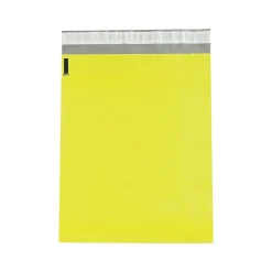 SI Products Peel & Seal Colored Poly Mailer, 14.5" x 19", Yellow, 100/Carton (CPM1419Y)