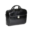 Siamod MONTEROSSO, SERVANO, Embossed Crocco Leather, Tablet Briefcase, Black (35535)