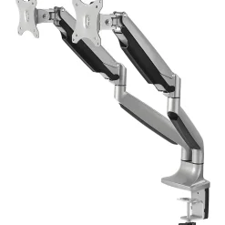 SIIG Adjustable Monitor Mount, Up to 32", Silver (CE-MT2E12-S1)