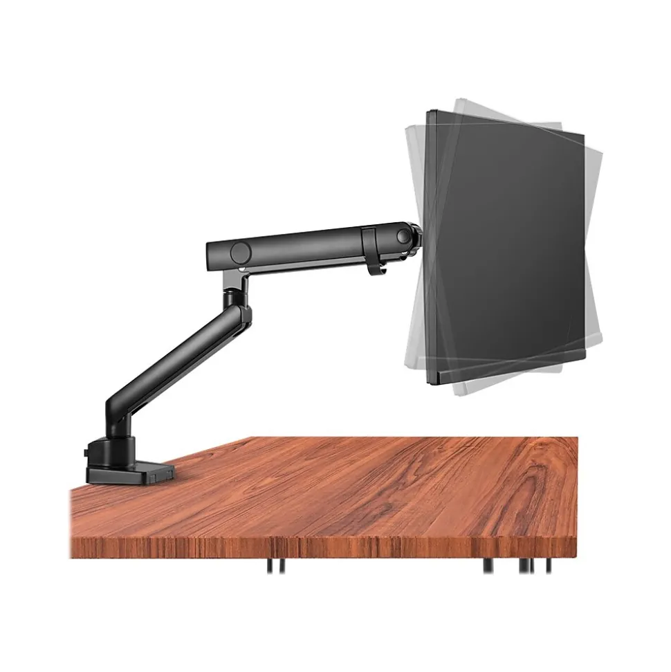 SIIG Aluminum Mechanical Spring Slim Monitor Arm - Single, Up to 32", Black (CE-MT2T12-S1)