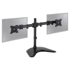 SIIG Articulated Freestanding Dual Monitor Desk Stand - 13"-27" Mounting kit, Up to 27", Black (CE-MT1U12-S1)