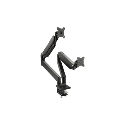 SIIG Dual Monitor Heavy-Duty Premium Aluminum Gas Spring Desk Mount - 17" to 35" Adjustable Arm, Up, Black (CE-MT3011-S1)