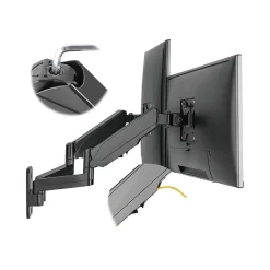 SIIG High Premium Aluminum Gas Spring Wall Mount Dual Monitor 17
