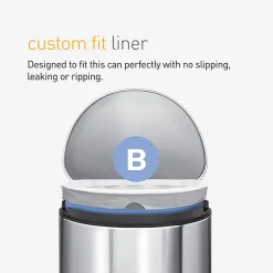 simplehuman 1.6 Gallon Trash Bag, Low Density, 1.2 mil, White, 360 Bags/Box (CW0251)