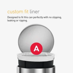 simplehuman 1.2 Gallon Trash Bag, Low Density, White (CW0250)