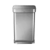 simplehuman Indoor Step Trash Can, Brushed Stainless Steel, 12 Gal. (CW2024)