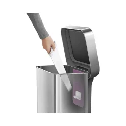 simplehuman Indoor Step Trash Can, Brushed Stainless Steel, 12 Gal. (CW2024)