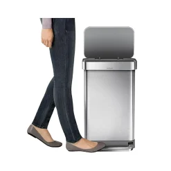 simplehuman Indoor Step Trash Can, Brushed Stainless Steel, 12 Gal. (CW2024)
