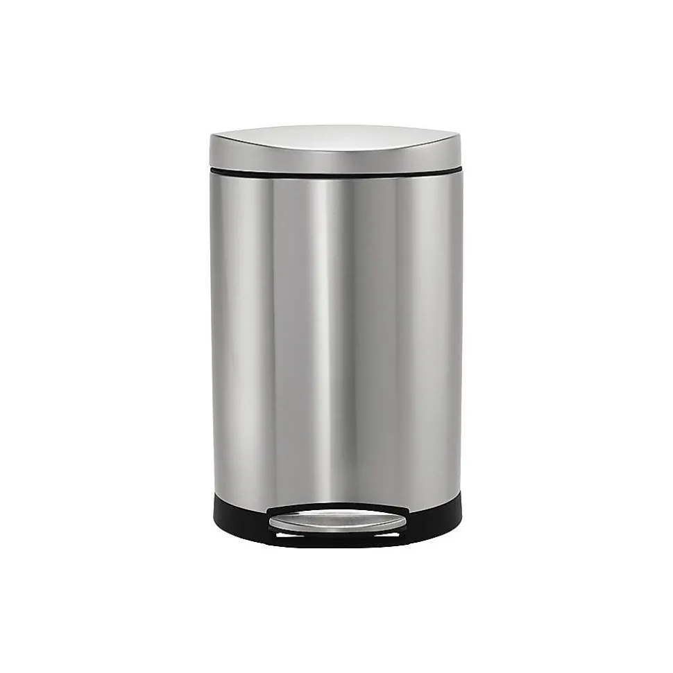 simplehuman Indoor Step Trash Can, Brushed Stainless Steel, 2.6 Gal. (CW1833)
