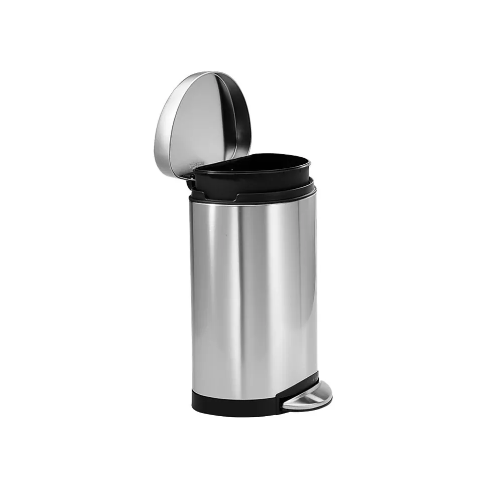 simplehuman Indoor Step Trash Can, Brushed Stainless Steel, 2.6 Gal. (CW1833)