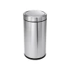 simplehuman Indoor Swing Lid Trash Can, Brushed Stainless Steel, 14.5 Gal. (CW1442)