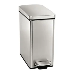 simplehuman Profile Step Trash Can, Stainless Steel, 2.6 Gallon (CW1898)
