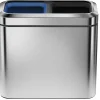 simplehuman® Slim Open Recycler, Brushed Stainless Steel, 5.25 Gallon