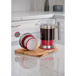 Simpli Press 34-Ounce Coffee Press, Red (SIM34ORED)