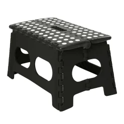 Simplify Folding Step Stool, 16", Black (26458-BLACK)