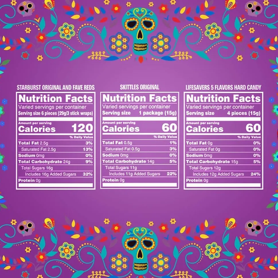 SKITTLES, STARBURST Original & FaveRed, LIFE SAVERS Chewy & Hard Candy Assortment, 44.07 oz, 150 Pieces Bag (225-00106)