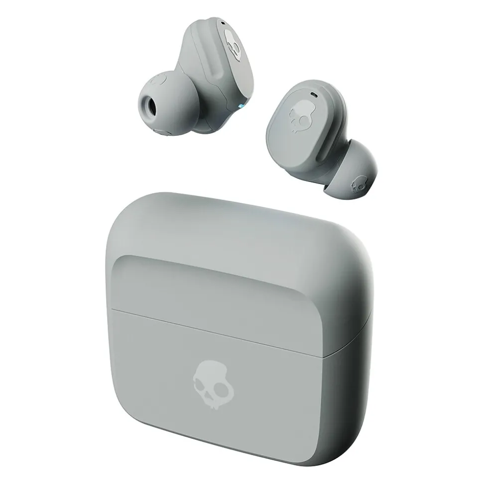 Skullcandy Mod True Wireless Earbuds with Microphone & Charging Case, Bluetooth, Light Gray (S2FYW-P751)