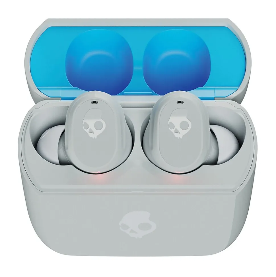 Skullcandy Mod True Wireless Earbuds with Microphone & Charging Case, Bluetooth, Light Gray (S2FYW-P751)