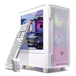 Skytech Archangel 4 Gaming Desktop, AMD Ryzen 7 5700, 16GB RAM , 1TB SSD, NVIDIA GeForce RTX 3050, White